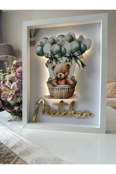 SÜSLÜ EVENT Suslu_Event Ledli UV Baskılı Ayıcık Figürlü ve Dekofatif isimli K...