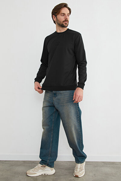 Fulla Moda Φούτερ με λαιμόκοψη με τριγωνική στάμπα