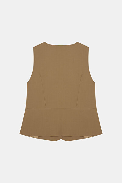 W Collection Camel Wool Vest