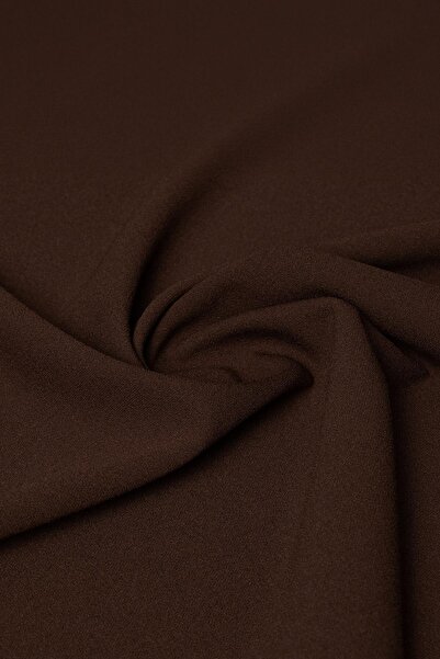Kumaş Deposu Scuba Krep Kahverengi Renk Örme Kumaş