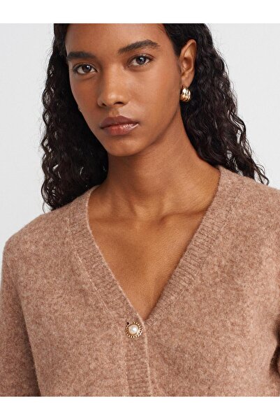 Dilvin 60273 V-Neck Buttoned Knitwear Cardigan