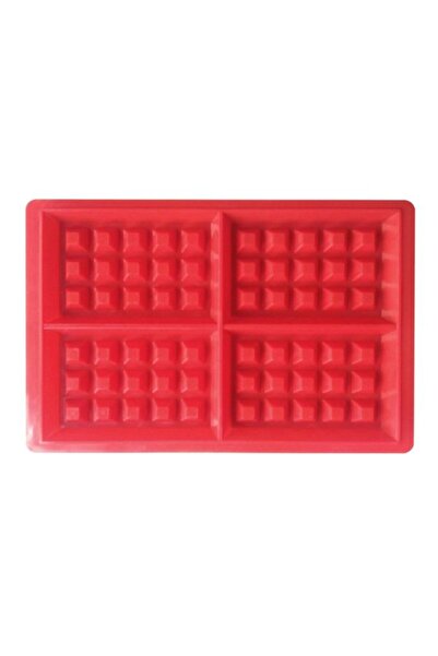 HALAMODO قالب وافل سيليكون أحمر 29 سم