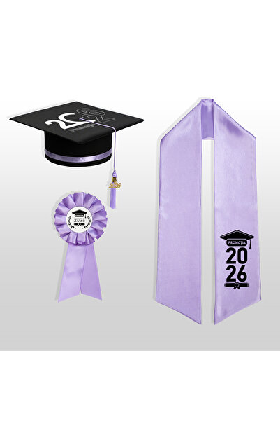 Toca Absolvire Graduation Set Cap, Scarf and Bow, Personalized 2026, Ceremony, End of Year, High School, College