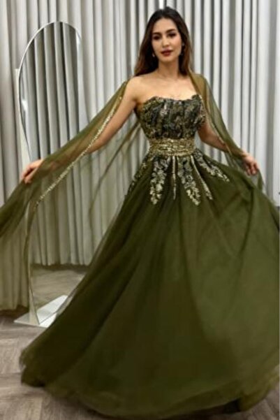 007 Olive Evening Dress
