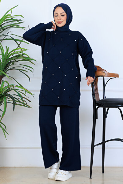 benguen Трикотажний комплект з камінцями N7067 Синій