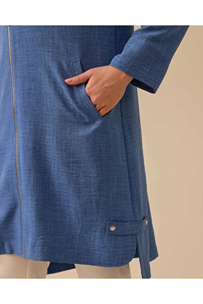 Gala-Xi Women's Plus Size Zippered Pocket Detailed Jacket 10002512514014