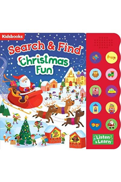 North Parade KIDSBOOKS SEARCH & FIND 10 BUTTON SOUND BOOK - CHRISTMAS