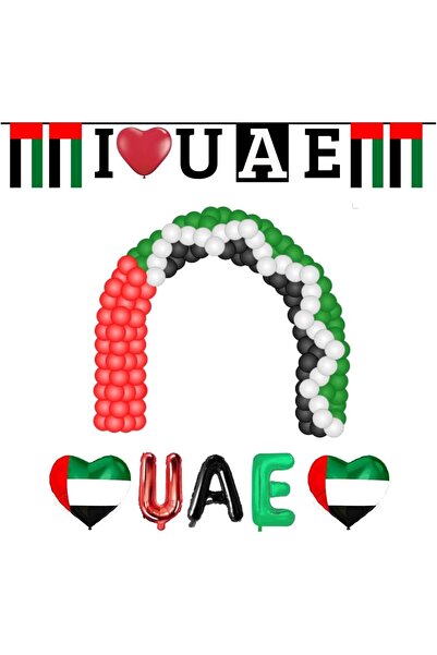 Yuwell YU WELL UAE National Day Balloons 132 Pcs National Day Celebration Arch Decorations