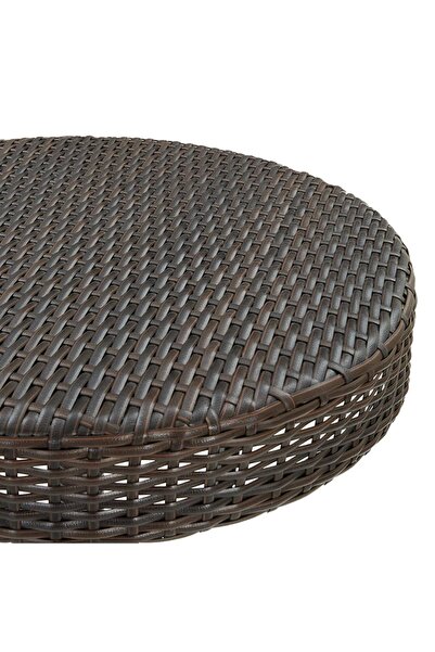 vidaxl Garden Table Brown 75.5x106 cm Poly Rattan