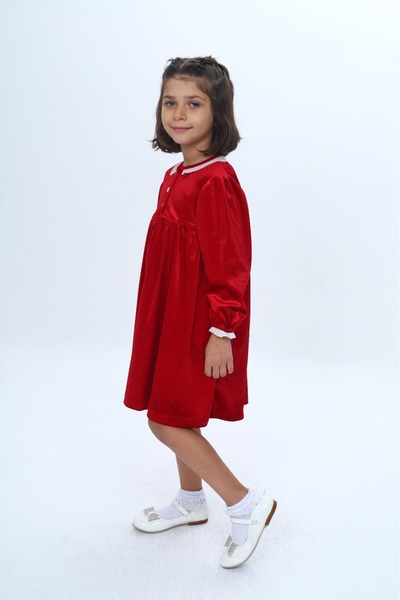 Toontoy Φόρεμα με βολάν με κουμπιά για κορίτσια