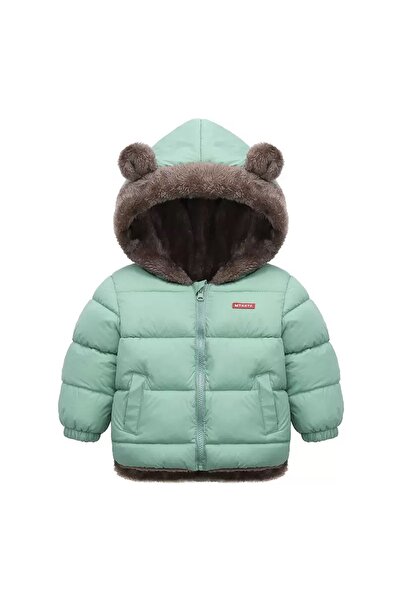 melisam.msg Kız Erkek Çocuk Kış Kalın Sevimli Peluş Mont