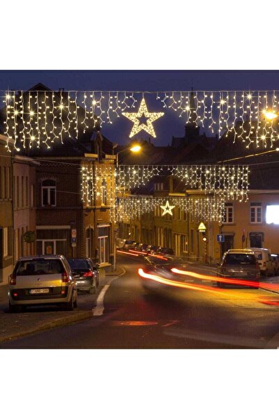 HOFF Decorațiune de Crăciun pentru exterior, Stea, Hoff, 70 LED-uri, Lumină caldă, Electrică, H 70 cm, Conector T, IP44