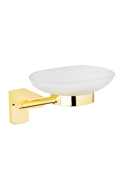 MegaVitrin موزع صابون صلب فاخر من تيما باللون الذهبي |   صينية صابون فاخرة مطلية بالستانلس ستيل مع ضمان 5 سنوات