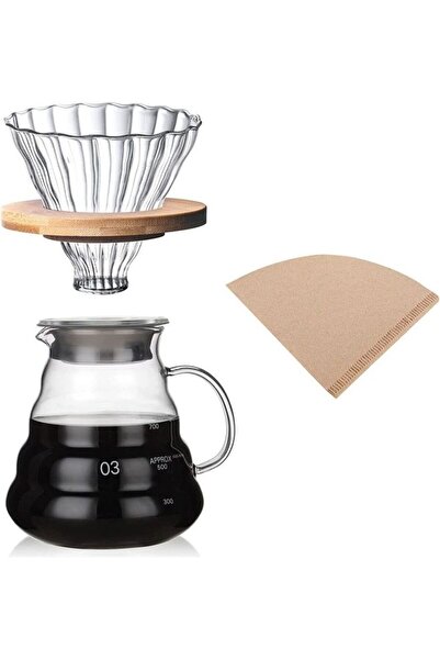 HALAMODO Multicolour 800ml Pour Over Coffee Maker Set
