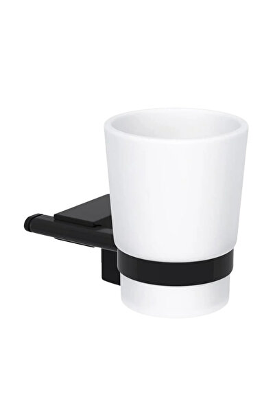 MegaVitrin Θήκη οδοντόβουρτσας Tema Premium Μαύρο Ματ |   Ανοξείδωτη θήκη οδο...