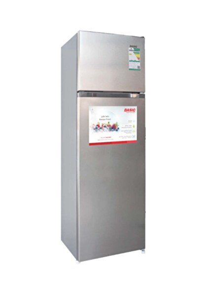 BASIC DOUBLE DOOR REFRIGERATOR 9.3CF/261L - DIRECT COOL - LED LIGHT - INSTANT COOL - SILVER - BRD-D2