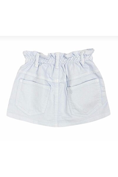 Melomio Baby Kids Girl's Denim Skirt with Colorful Scarf