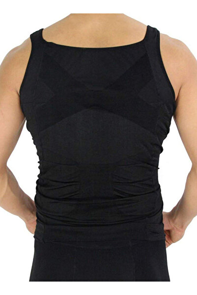 HALAMODO Men's Body Slimming Vest Sizing Slimmer Fit Muscle Tank Top Shapewear Gym Sports Wear