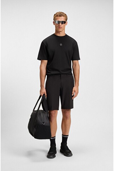 BOSS Men's Comfortable Fit 100% Cotton Round Neck Short Sleeve Black T-Shirt 50544316-001