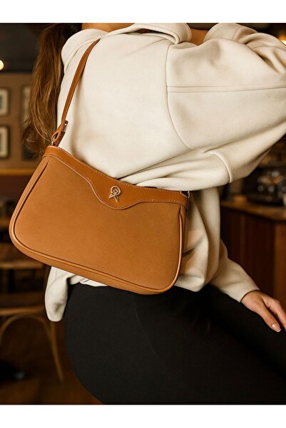 derrymore Women's Suede Baguette Stylish Shoulder Bag