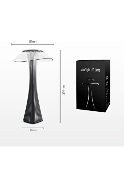 HALAMODO Grey LED Desk Lamp with Slim Waist