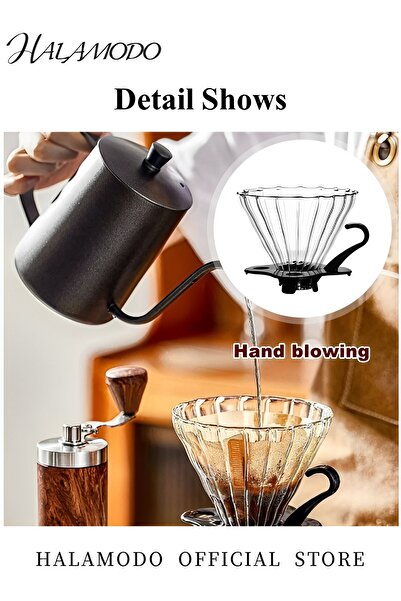 HALAMODO Pour Over Coffee Maker Set 28oz Portable Drip Coffee Brewer Pour Over Set Classic Coffee Dripper