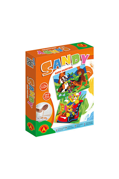 Alexander Toys Set de pictura cu nisip - Caini & pisici, 17 piese, 6+