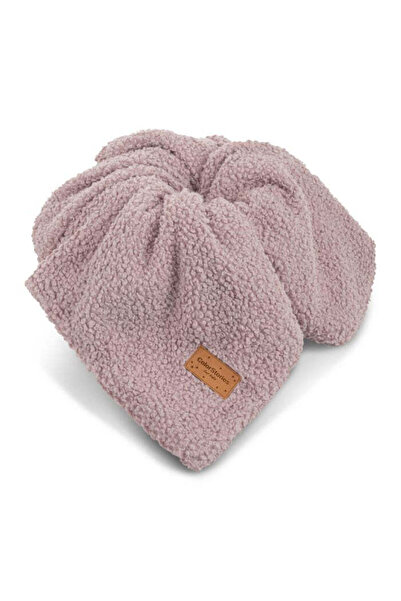 Love Stories Pătură pufoasă cu model de blană de miel - Roz prăfuit