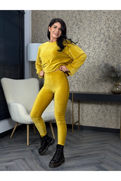 RAMONA BADESCU EXCLUSIVE Trening din catifea fină cu bluză lejeră și pantalon...