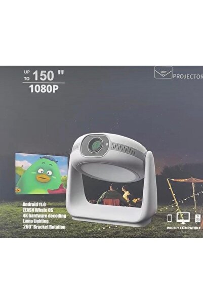 CATSU K1 Taşınabilir Powerbankli 4K Destekli 1080P Android Sistemli Sinema Pr...