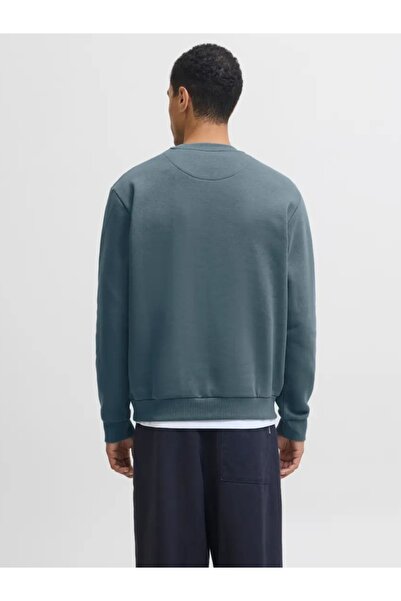 Jack & Jones Men's blouse, simple with a low neckline, Dark Grey