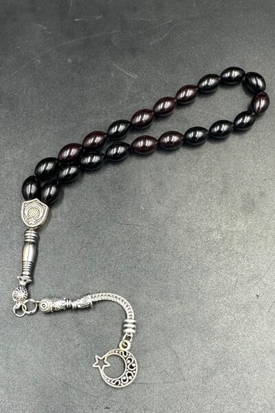 İbrahim Altıntaş Alpaca Tassel Fire Amber Prayer Beads Wooden Box)