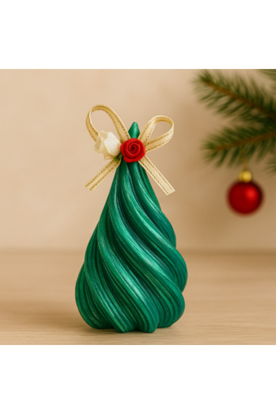 STYLUX Decorative candle "Magie de Smarald" festive elegance handmade for Christmas