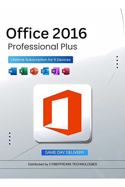 MICROSOFT Office 2016 Professional Plus | Lifetime Subscription for 5 PC | Digital License | SAME DAY DELIVERY