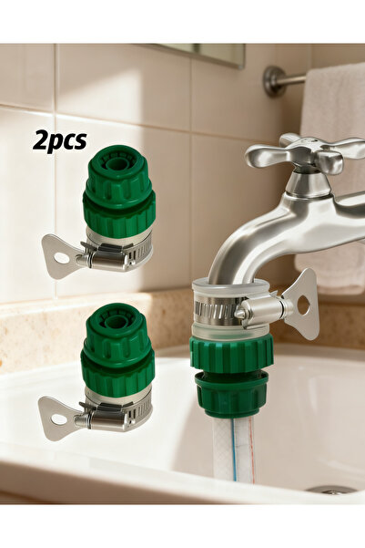 Generic 2pcs Universal Tap Connector - Quick Joint, for Garden/Washing Machine/Kitchen, Car Cleaning Hose
