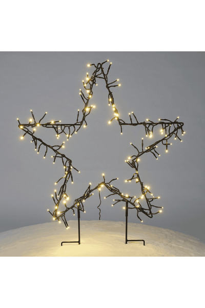 DacEnergy Decor de Craciun , din metal si plastic, in forma stea, 150 LED-uri...