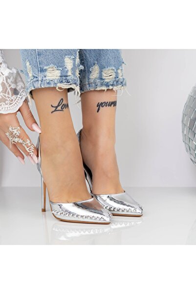 mei Pantofi cu Toc subtire 2KV79 Argintiu