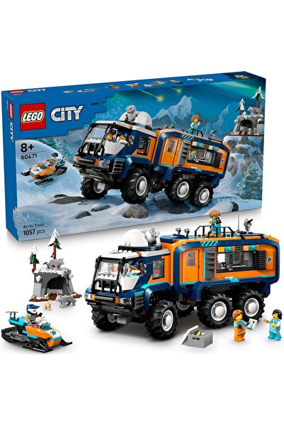 LEGO City Arctic Explorer Science Lab Truck (60471) - 5 Minifigures, 3 Wolves, Ages 8+
