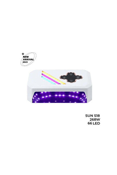 Cosmeticos Λάμπα νυχιών UV SUN S18, 268w, 66 LED, μεταλλικός δίσκος