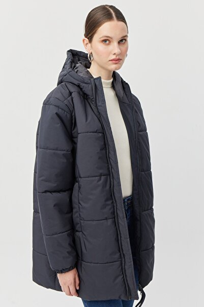 PAULMARK Γυναικείο παλτό με κουκούλα