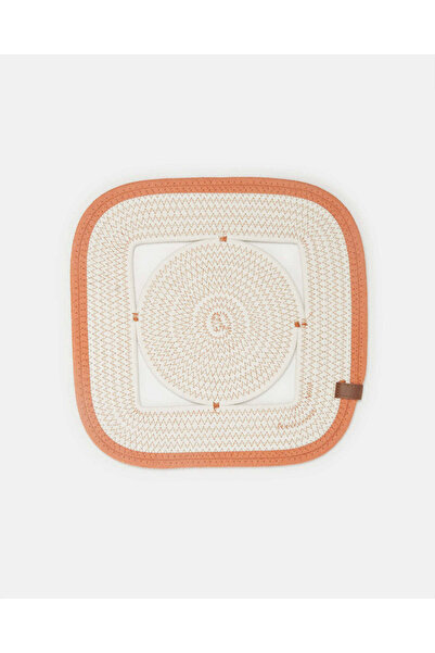 REDTAG White And Orange Square Placemat