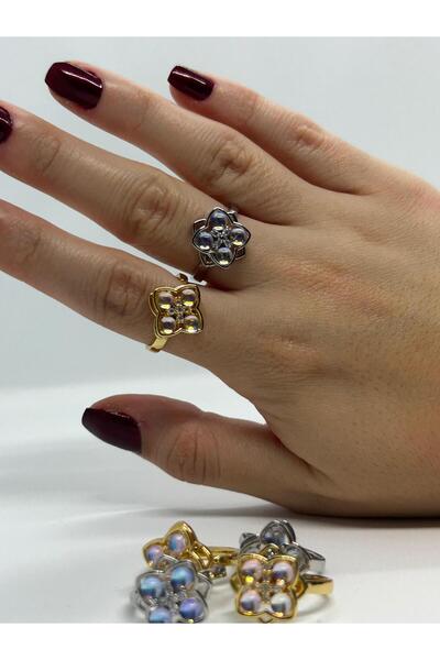 FY Ticaret مجموعة خواتم الضغط الفولاذية ذات الأوراق الأربعة (قطعتان)