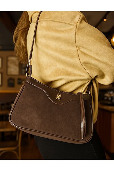 derrymore حقيبة كتف نسائية أنيقة من جلد الغزال