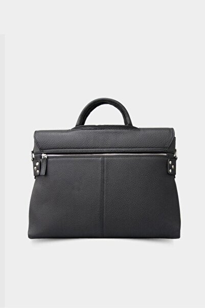 GUARD Black Leather Briefcase