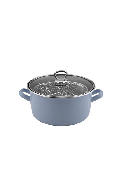 Noble Life Emaye Mavi Fritöz Tenceresi