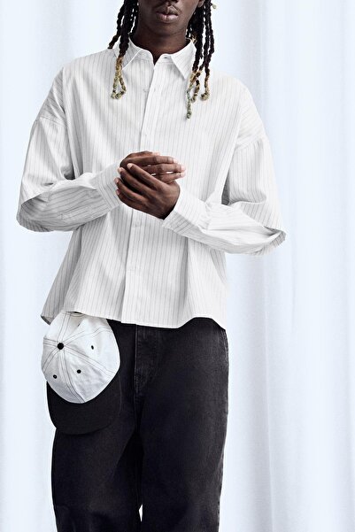 Pull & Bear Çift Kol Çizgili Gömlek