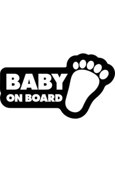 Oracal Sticker auto "Baby on board, talpa bebelus'', 20cm, negru