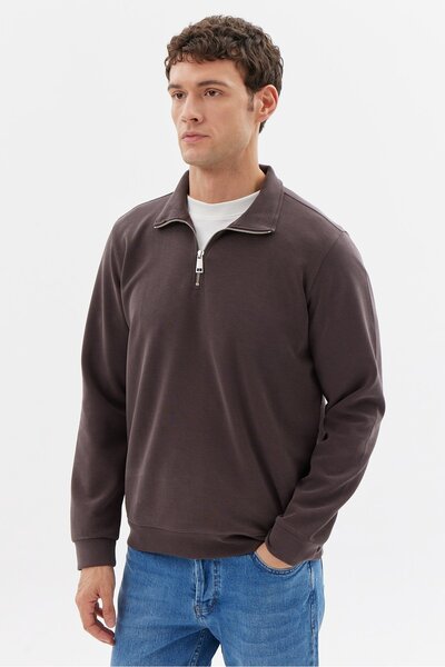 PAULMARK Men's Half Zip Sweat Top