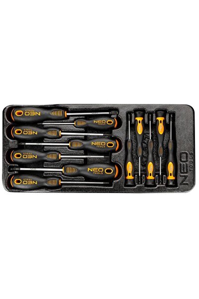NEO Combined screwdriver set for mobile cabinet, 12 pcs,