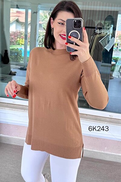 İnce Topuk Crew Neck Knitwear Blouse 6K243